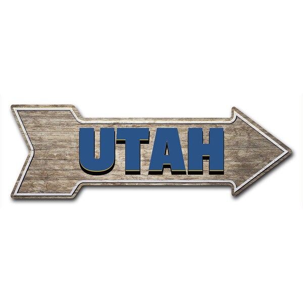 Utah Arrow Decal Funny Home Decor 36in Wide